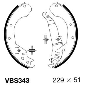 Brake Shoe Set (VBS343)