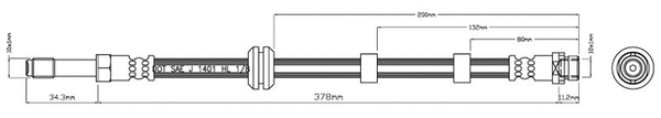 Brake Hose (VBH741)