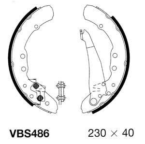 Brake Shoe Set (VBS486)