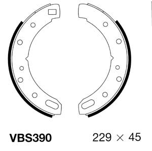 Brake Shoe Set, parking brake (VBS390)