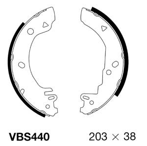 Brake Shoe Set (VBS440)
