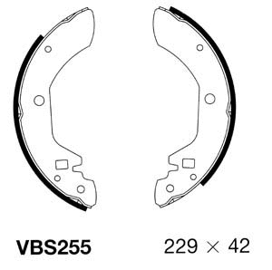 Brake Shoe Set (VBS255)