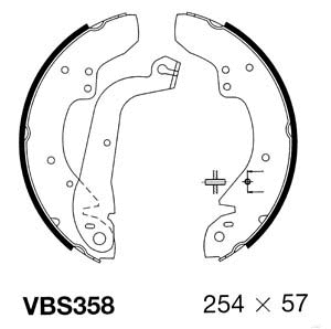 Brake Shoe Set (VBS358)