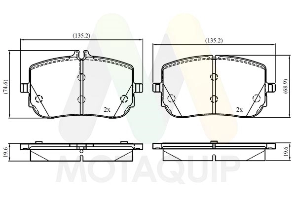 Brake Pad Set, disc brake (LVXL2071)