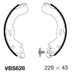 Brake Shoe Set (VBS628)
