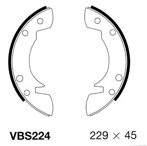 Brake Shoe Set (VBS224)