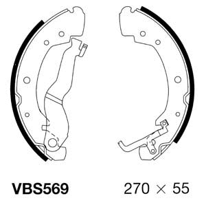 Brake Shoe Set (VBS569)
