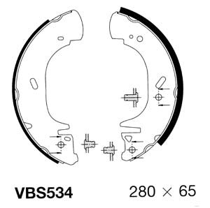 Brake Shoe Set (VBS534)
