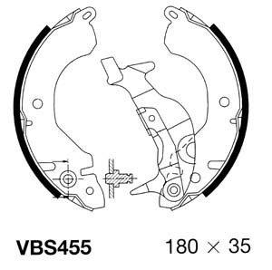 Brake Shoe Set (VBS455)