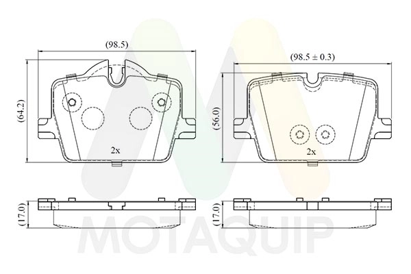Brake Pad Set, disc brake (LVXL2074)