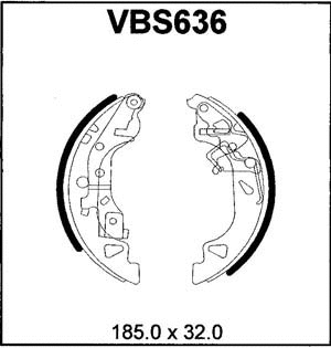 Brake Shoe Set (VBS636)