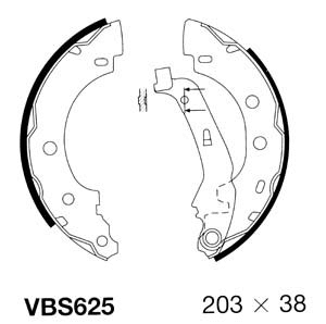 Brake Shoe Set (VBS625)