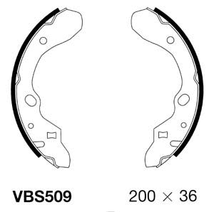 Brake Shoe Set (VBS509)