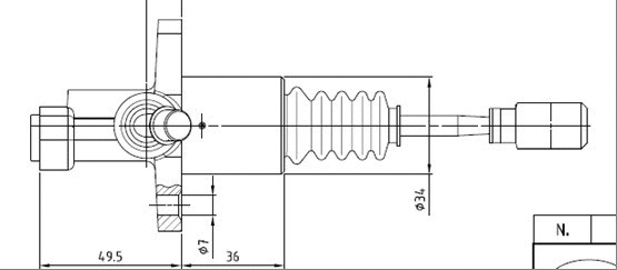 Master Cylinder, clutch (VCM124)