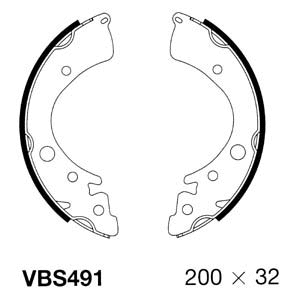 Brake Shoe Set (VBS491)