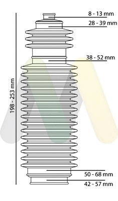 Bellow Kit, steering (VSGU300)