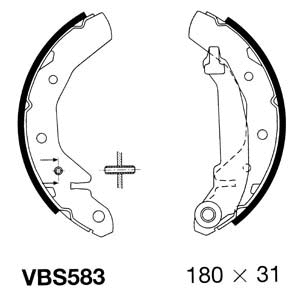Brake Shoe Set (VBS583)