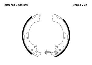 Brake Shoe Set (VBS659)