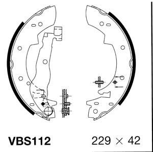 Brake Shoe Set (VBS112)