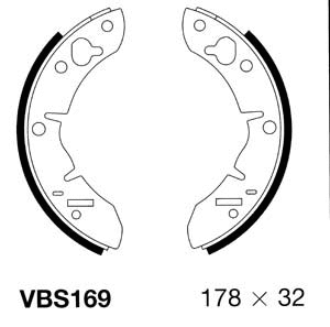 Brake Shoe Set (VBS169)