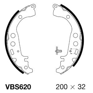 Brake Shoe Set (VBS620)