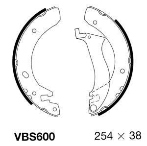 Brake Shoe Set (VBS600)
