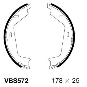 Brake Shoe Set, parking brake (VBS572)