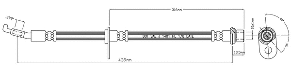 Brake Hose (VBJ529)