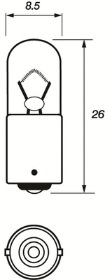 Bulb, licence plate light (VBU643)