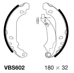 Brake Shoe Set (VBS602)