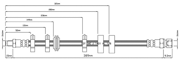 Brake Hose (VBH682)