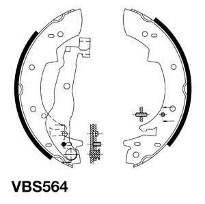 Brake Shoe Set (VBS564)