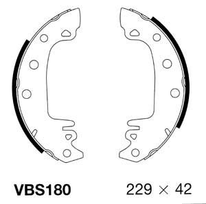 Brake Shoe Set (VBS180)