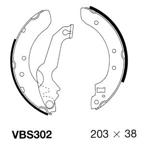 Brake Shoe Set (VBS302)