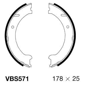 Brake Shoe Set, parking brake (VBS571)