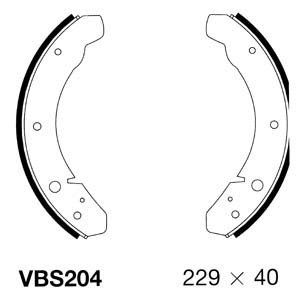 Brake Shoe Set (VBS204)