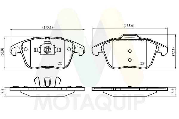Brake Pad Set, disc brake (LVXL1373)