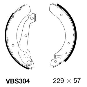 Brake Shoe Set (VBS304)