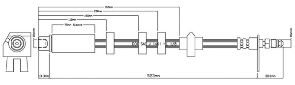 Brake Hose (VBH808)