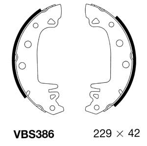 Brake Shoe Set (VBS386)