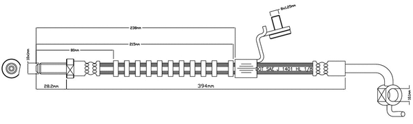 Brake Hose (VBH972)