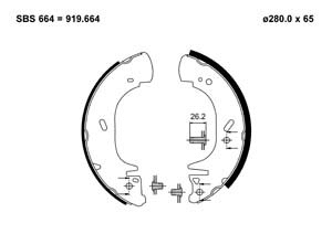 Brake Shoe Set (VBS660)