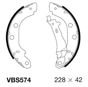Brake Shoe Set (VBS574)