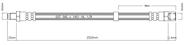 Brake Hose (VBH1100)