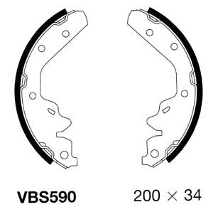 Brake Shoe Set (VBS590)