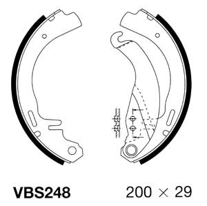 Brake Shoe Set (VBS248)