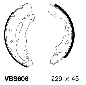 Brake Shoe Set (VBS606)