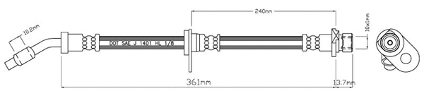 Brake Hose (VBH424)