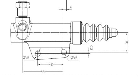 Slave Cylinder, clutch (VSC118)