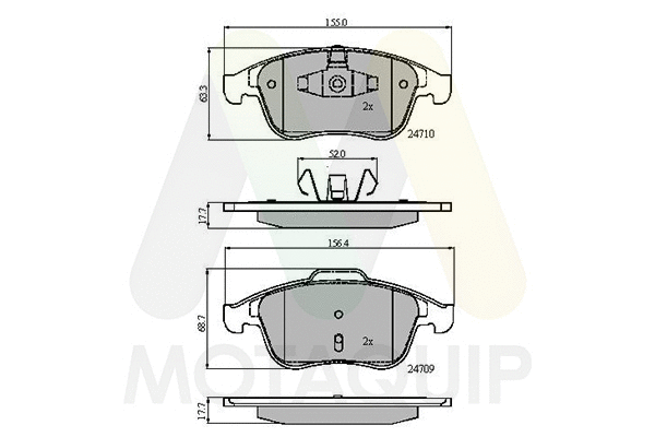 Brake Pad Set, disc brake (LVXL1396)